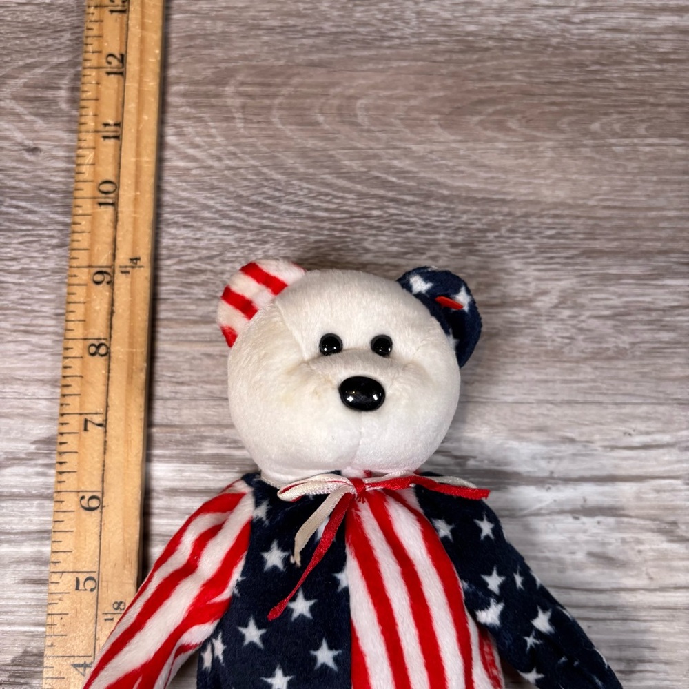 TY Beanie Babies Spangle Set of 2 Vintage Stars and‎ Stripes Bears - Picture 16 of 16